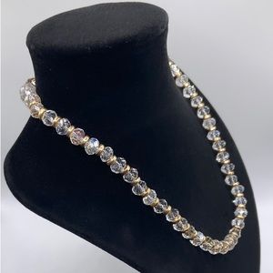 Glass & Copper-Plated Plastic Bead Necklace